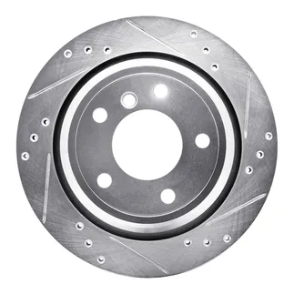 R1 Concepts EDZ-31044R Brake Rotor Drilled and Slotted Silver